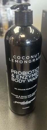 GENTLEHOMME COCONUT LEMONGRASS PROBIOTICS & ENZYMES BODY WASH FOR MEN 16oz PRODUCT STORE NEXT DOOR